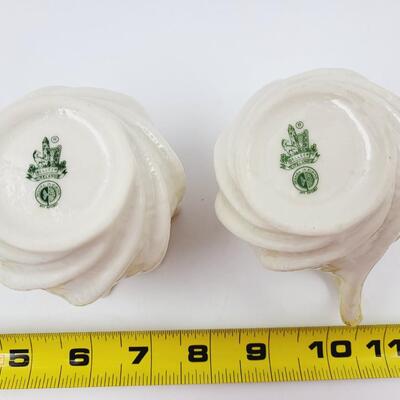VERY NICE BELLEEK CREAM & SUGAR SET