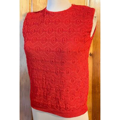 VINTAGE WOMENâ€™S RED SWEATER VEST