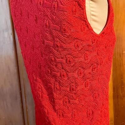 VINTAGE WOMENâ€™S RED SWEATER VEST