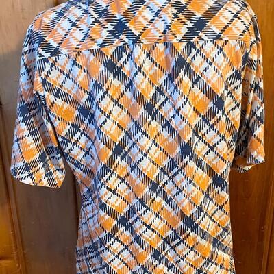 VINTAGE BERNHARD ALTMANN ZIP-UP PLAID POLO