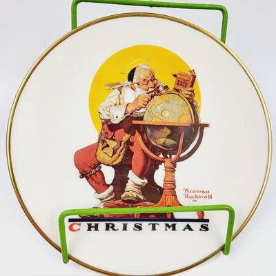 GORHAM NORMAN ROCKWELL "PLANNING CHRISTMAS VISITS" DECORATIVE PLATE