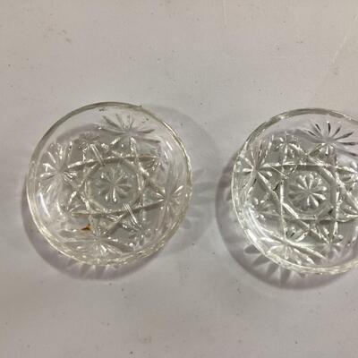 small  shallow crystal dishes