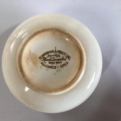 wheat cream and sugar set with matching platter
