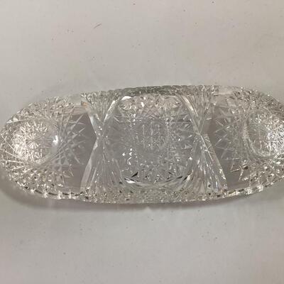 Oblong Crystal Candy Dish