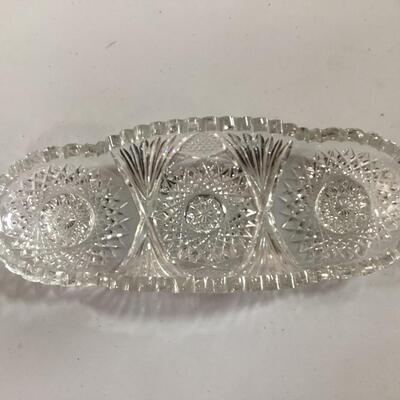Oblong Crystal Candy Dish