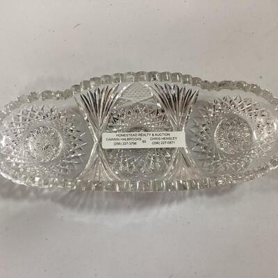 Oblong Crystal Candy Dish