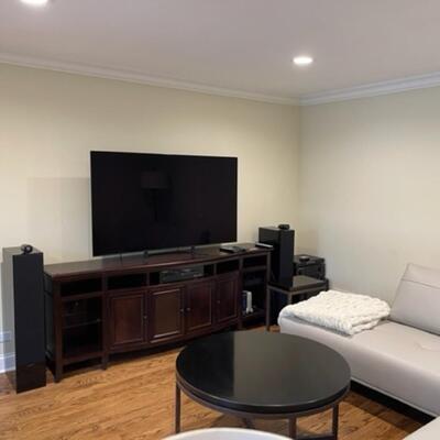 Entertainment console credenza