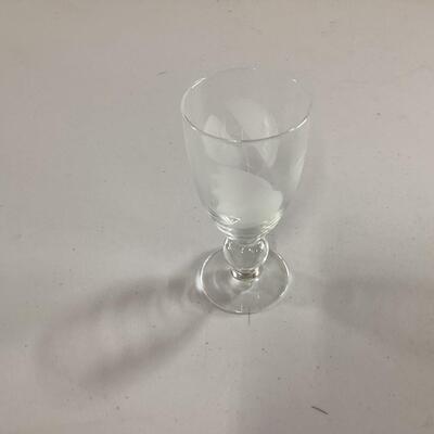 8 etched crystal goblets