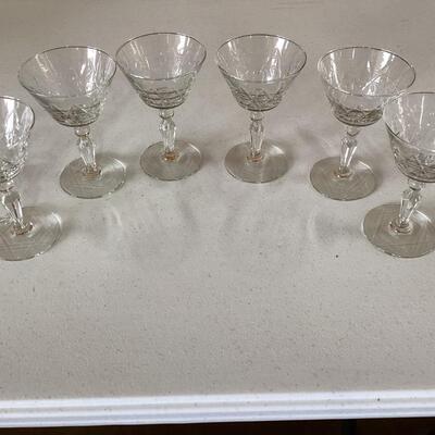 6 stemmed sherbet glasses