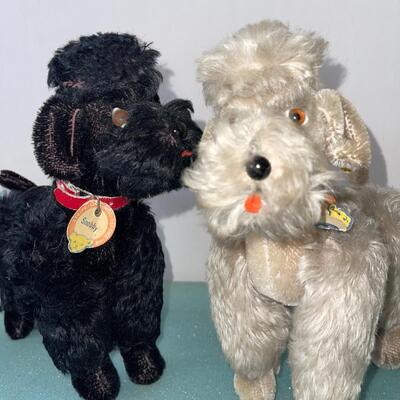 AA VINTAGE STEIFF MOHAIR FRENCH POODLES "SNOBBY"