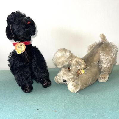 AA VINTAGE STEIFF MOHAIR FRENCH POODLES "SNOBBY"
