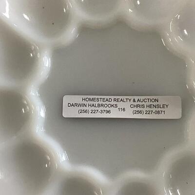 milk glass egg plate