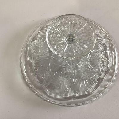 footed glass cake stand
