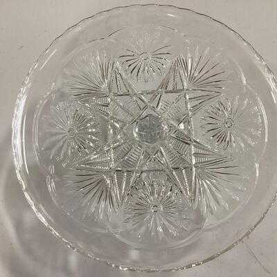 footed glass cake stand