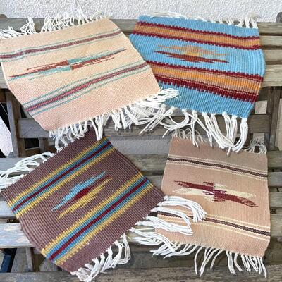 AA  WOVEN WOOL CHIMAYO SAMPLERS MATS