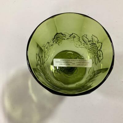 vintage glass footed bowl
