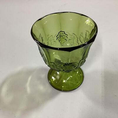 vintage glass footed bowl