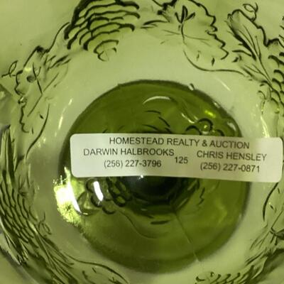 vintage glass footed bowl