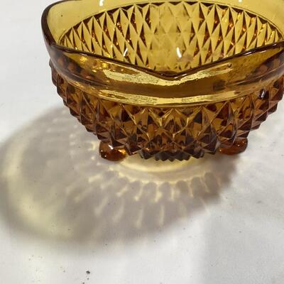 Indiana Glass Diamond Point Small Footed Candy Dish
