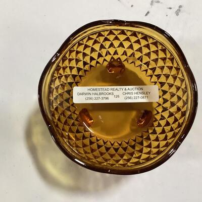 Indiana Glass Diamond Point Small Footed Candy Dish