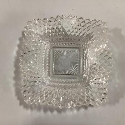 square glass butter dish