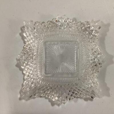 square glass butter dish