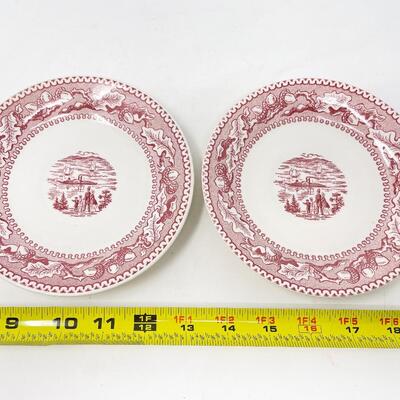 1965 ROYAL IRONSTONE â€œMEMORY LANEâ€ TEACUPS (3) & SAUCERS (2)