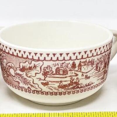 1965 ROYAL IRONSTONE â€œMEMORY LANEâ€ TEACUPS (3) & SAUCERS (2)