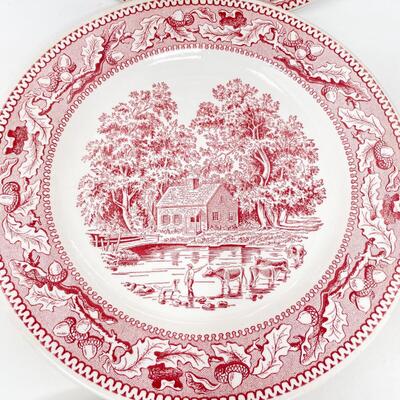 1965 ROYAL IRONSTONE â€œMEMORY LANEâ€ DINNER PLATES (6)