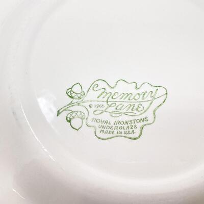 1965 ROYAL IRONSTONE â€œMEMORY LANEâ€ DINNER PLATES (6)