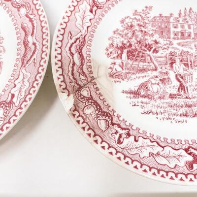 1965 ROYAL IRONSTONE â€œMEMORY LANEâ€ DESSERT PLATES (4)