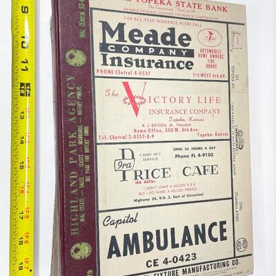1961 POLKâ€™S TOPEKA CITY DIRECTORY BOOK