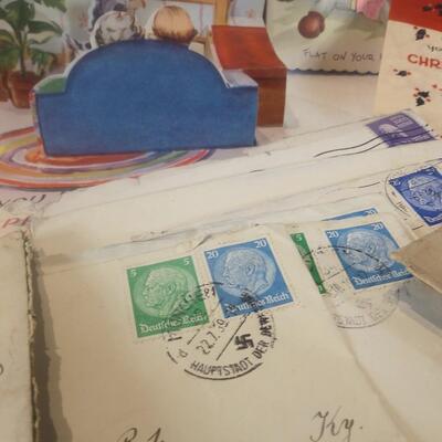 Old Greeting Cards and Very Old Envelopes + Stamps