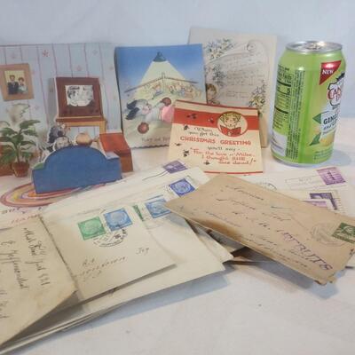 Old Greeting Cards and Very Old Envelopes + Stamps