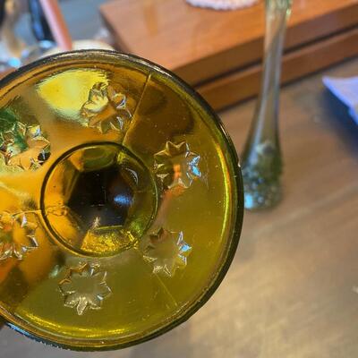 Lot of three vintage glass vases