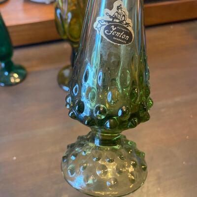 Lot of three vintage glass vases