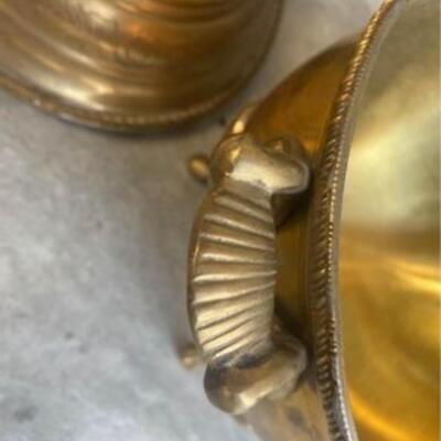 Vintage brass planter