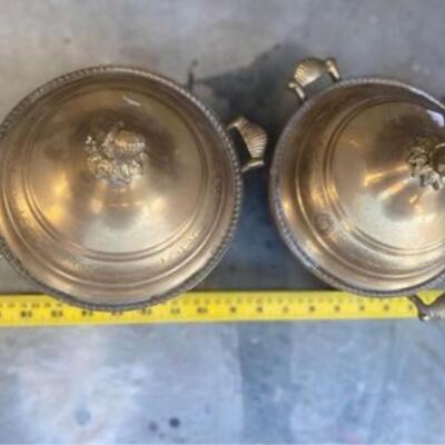 Vintage brass planter
