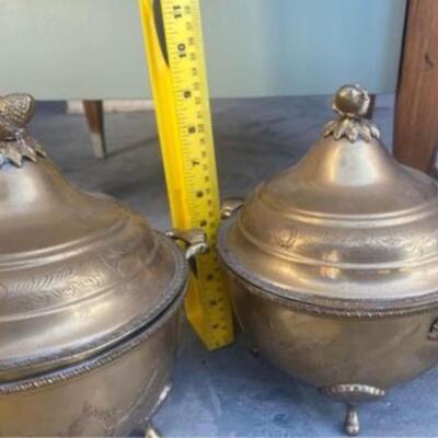 Vintage brass planter