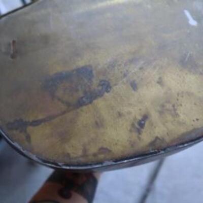 Large vintage brass wall planter