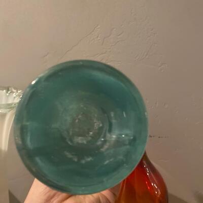Blown glass mid century vase