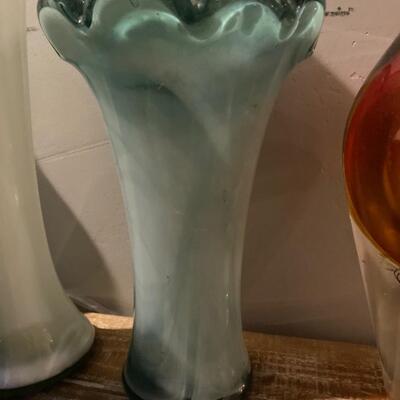 Blown glass mid century vase