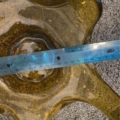Vintage stretched glass candy dish