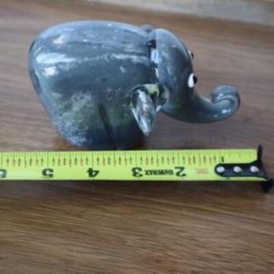 Murano blown glass elephant figurine