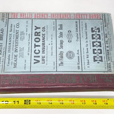 1942 POLKâ€™S TOPEKA CITY DIRECTORY BOOK