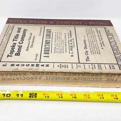 1935 POLKâ€™S TOPEKA DIRECTORY BOOK