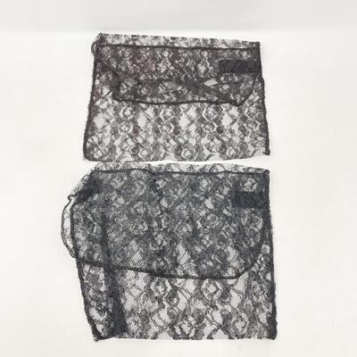 SCHIAPARELLI BLACK LACE TRAVEL BAGS