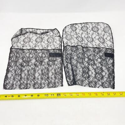 SCHIAPARELLI BLACK LACE TRAVEL BAGS