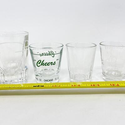 ASSORTED SHOT GLASS LOT (4)