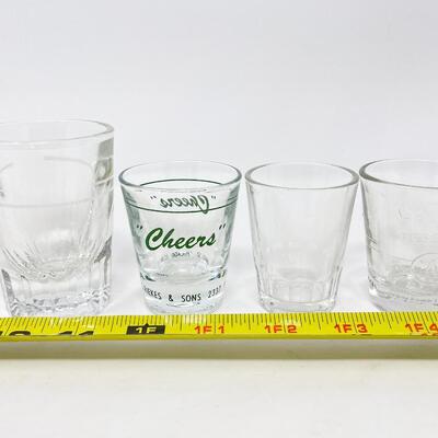 ASSORTED SHOT GLASS LOT (4)